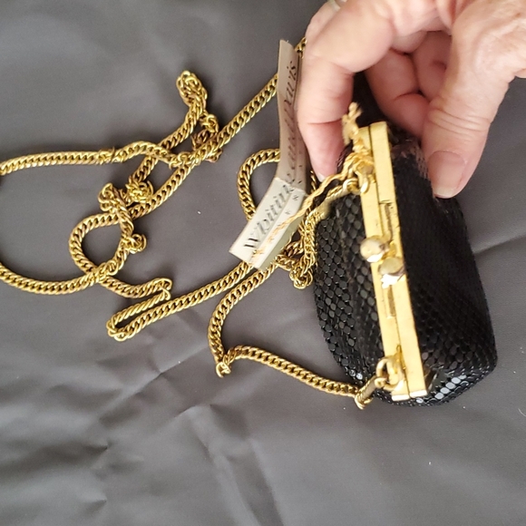 Whiting and Davis vintage black tiny evening purse - Picture 4 of 6